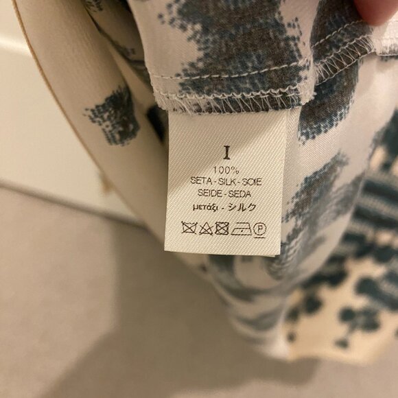 Forte_Forte Ikat Print Silk Blouse, size "1", (size small) - Picture 6 of 10